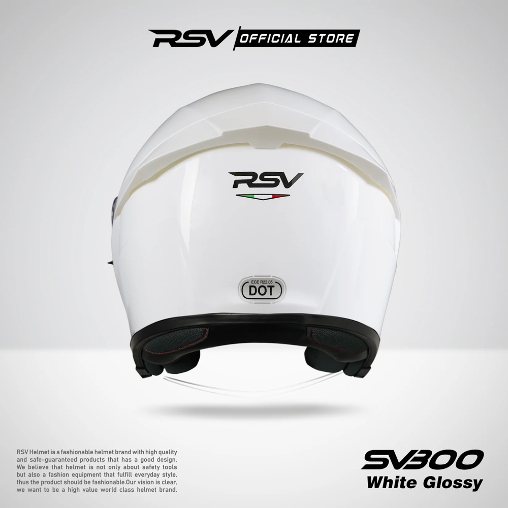 RSV SV300 helmet, white glossy