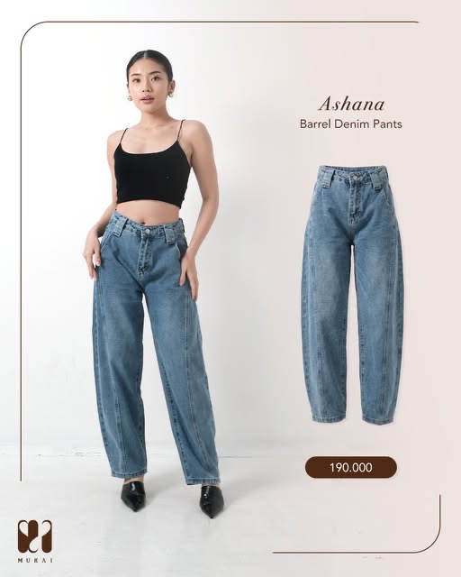 Ashana Barrel Denim Pants