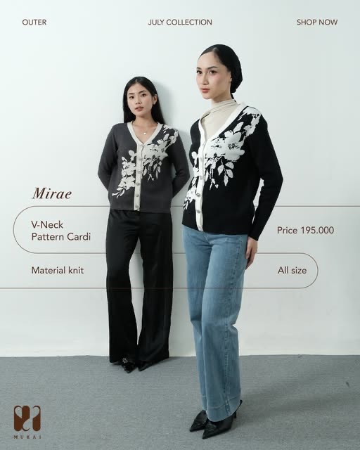 Mirae V-Neck Pattern Cardi